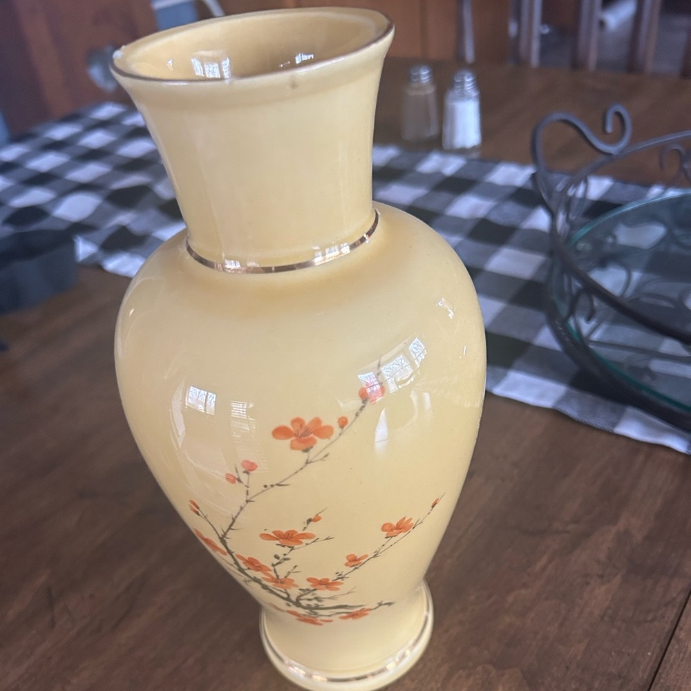 Elegant Yellow Floral Vase